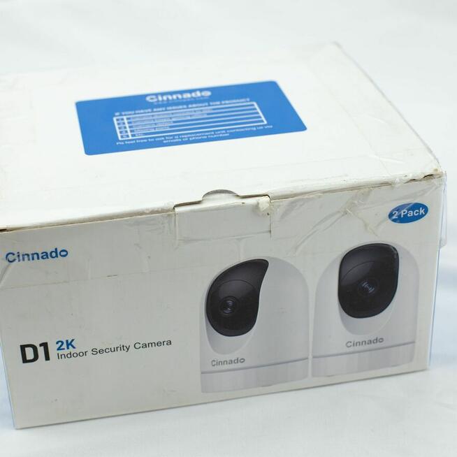 Zestaw 2 kamer Cinnado D1 2K Indoor – nowe, kompletny zestaw