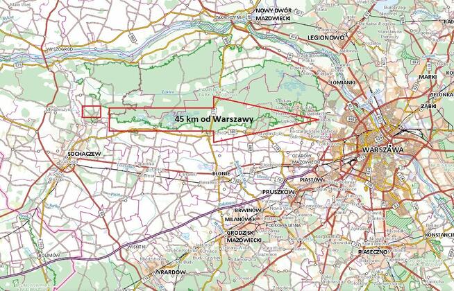 Działka budowlana Konary ul. Brzozowa 1500m2 pod Sochaczewem