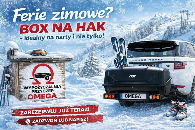 Box transportowy na hak 340L | bagażnik na hak | wynajem