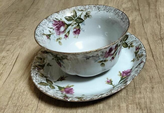 Flaczarka z talerzykiem IWONA Porcelana Chodzież miseczka