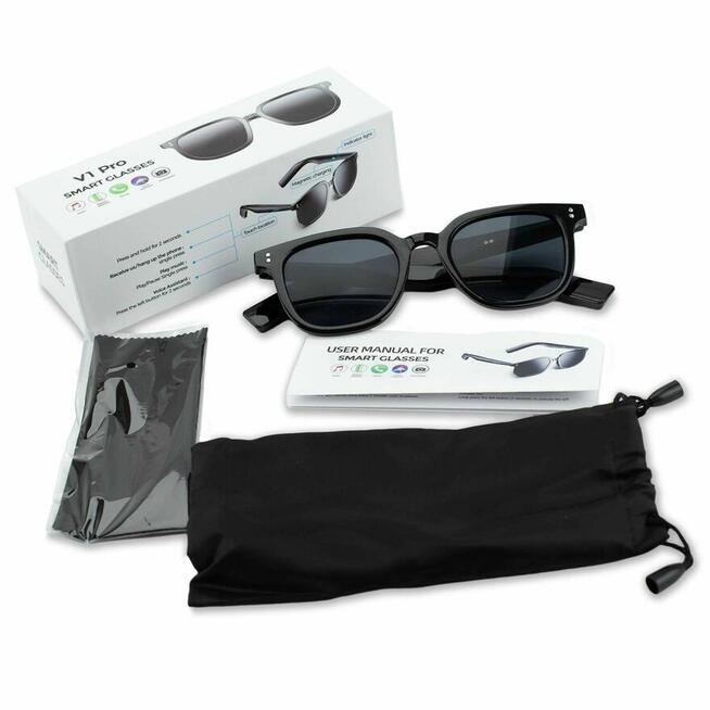 Okulary Smart V1 Pro Bluetooth z mikrofonem i muzyką