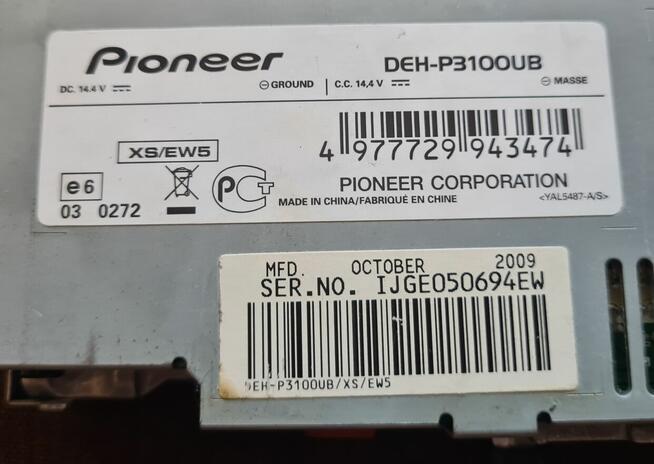Radio samochodowe Pioneer deh-p3100ub