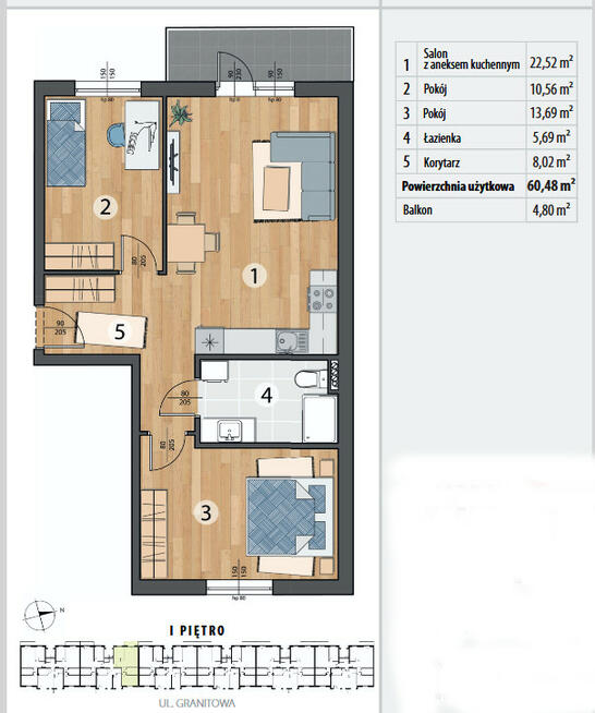 Piękne mieszkanie 3pokojowe z balkonem blisko Wrocławia