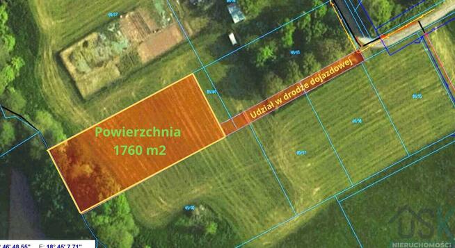 Działka budowlana Międzyświeć gm. Skoczów, Jeżynowa