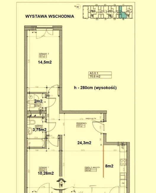 Mieszkanie Szczecin Niebuszewo, Majora Władysława Raginisa