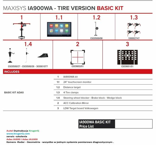 Autel IA900WA zbieżność - geometria - kamera-radar