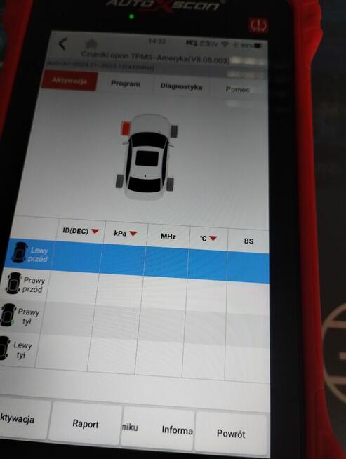 RS910 tester usterek Autoxscan TS TPMS programowanie