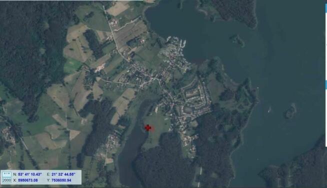 Działka z linią brzegową jeziora Wygryny w Wygrynach