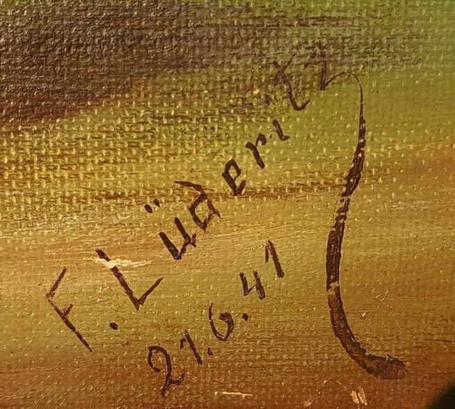 Obraz olejny F. Luderitz 1941 r.