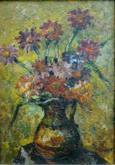 Obraz olejny Jana Kulikowskiego KWIATY