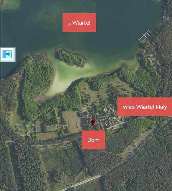 Dom w Wiartlu Małym, 150 m od jeziora Wiartel