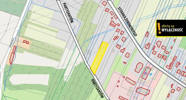 Działka budowlana Klimontów, Partyzantów