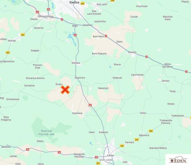 Działka rolno-budowlana Daćbogi gm. Wiśniew