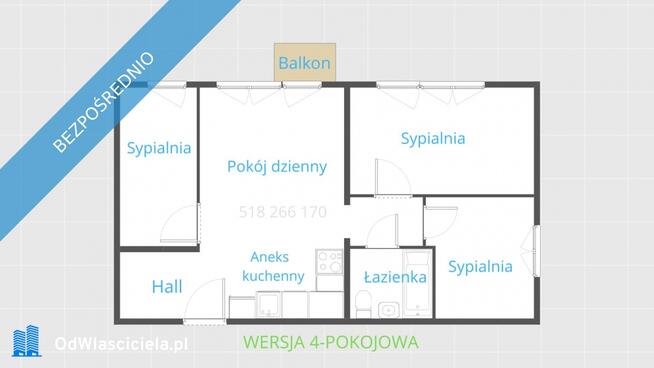 3 lub 4 pok. , Marysin Wawerski