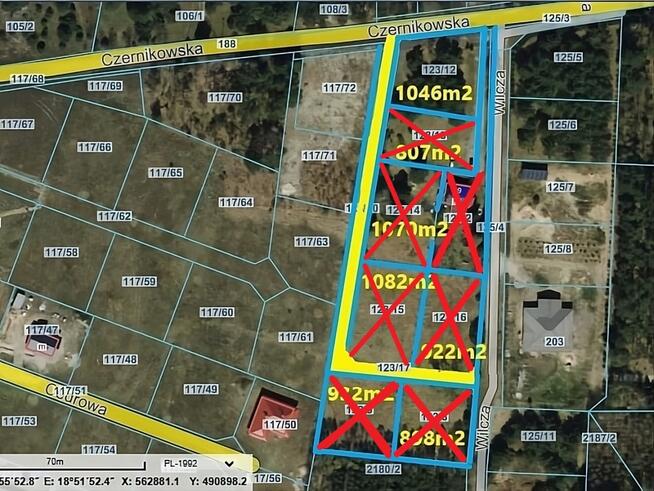 Działka budowlana Sąsieczno przy lesie