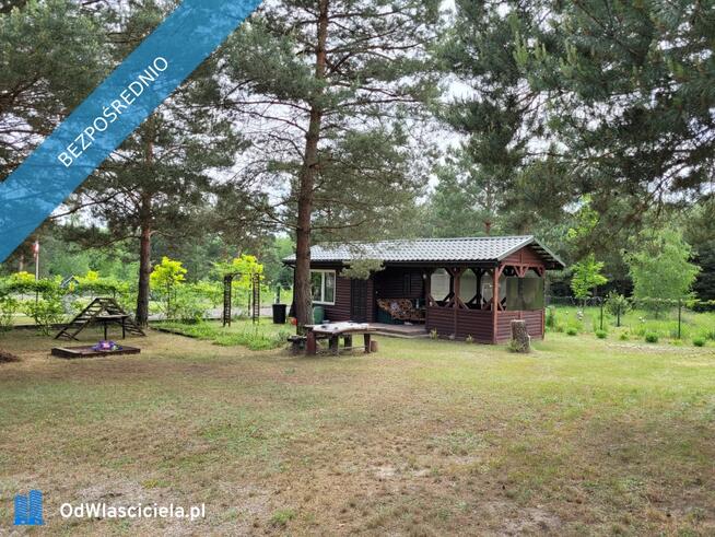 Działka budowlana, rekreacyjna 9,5a domek media j. Białe Okuninka