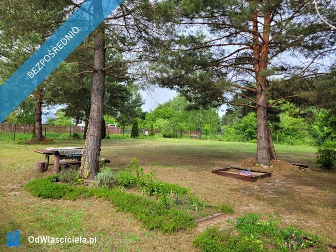 Działka budowlana, rekreacyjna 9,5a domek media j. Białe Okuninka