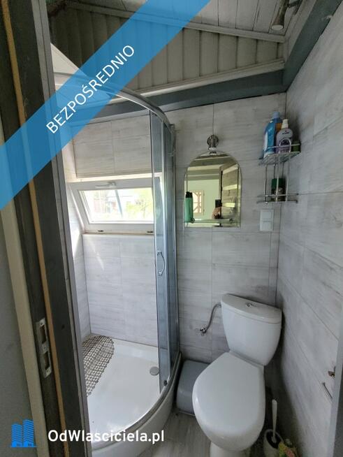 Działka budowlana, rekreacyjna 9,5a domek media j. Białe Okuninka