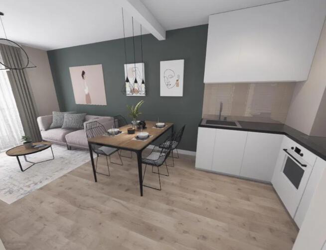 NOWE > wykończone pod klucz > 34,69 m2 > 2 POKOJE