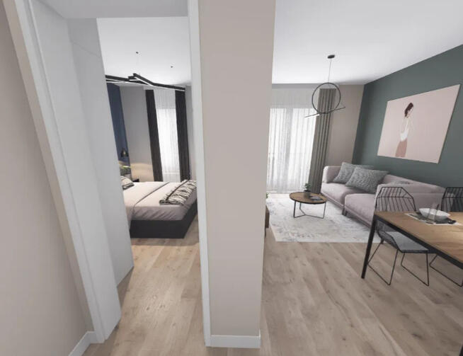 NOWE > wykończone pod klucz > 34,69 m2 > 2 POKOJE