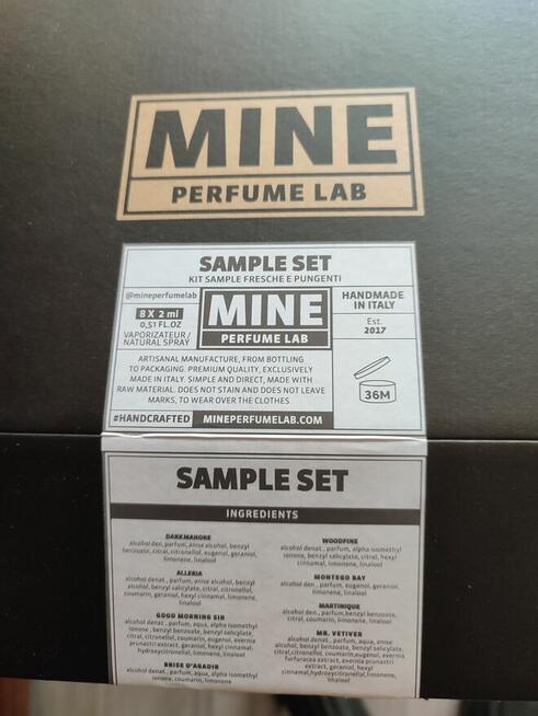 Sprzedam zestaw próbek Mine Lab Perfume