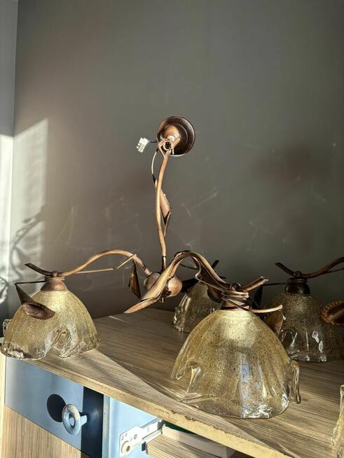 Lampy wiszące żyrandole ozdobne zestaw