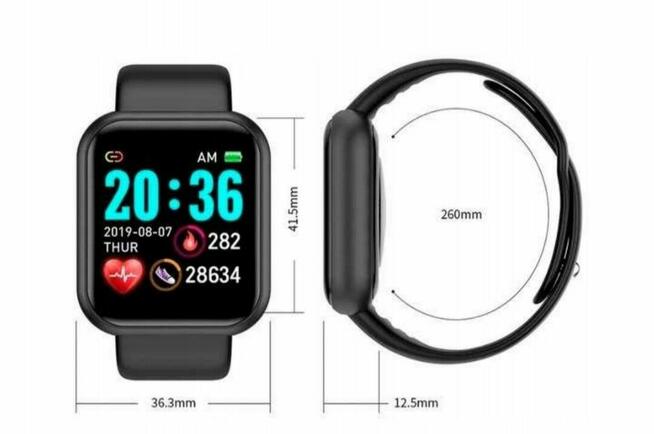 Y68 Smart Bracelet – Pomiar Tętna, Krokomierz, Powiadomienia