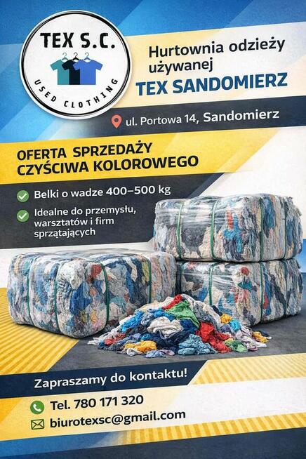 Czyściwo bawełniane surowiec sprzedam