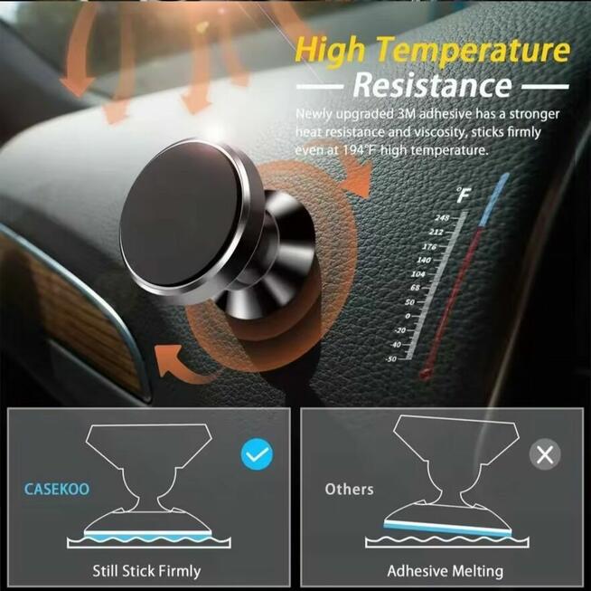 Uchwyt magnetyczny samochodowy na telefon 360° mocny