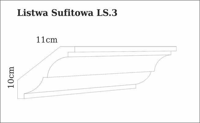 LS.3. Listwy sufitowe XPS pod wymiar. Produkcja pod wymiar.