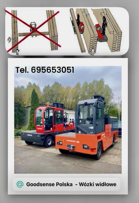 Boczny wózek widłowy NOWY bocznego załadunku - udźwig 6 Ton