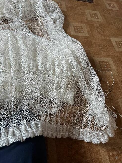 Zestaw brązowych zasłon z firanami