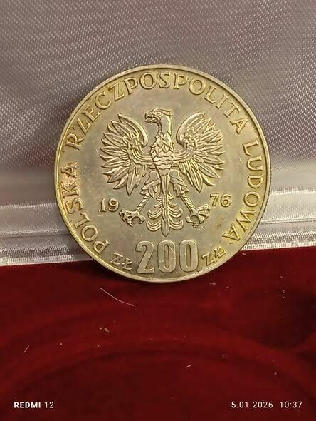 200 zł, srebrna moneta XXI Igrzyska Olimpiady 1976 Montreal