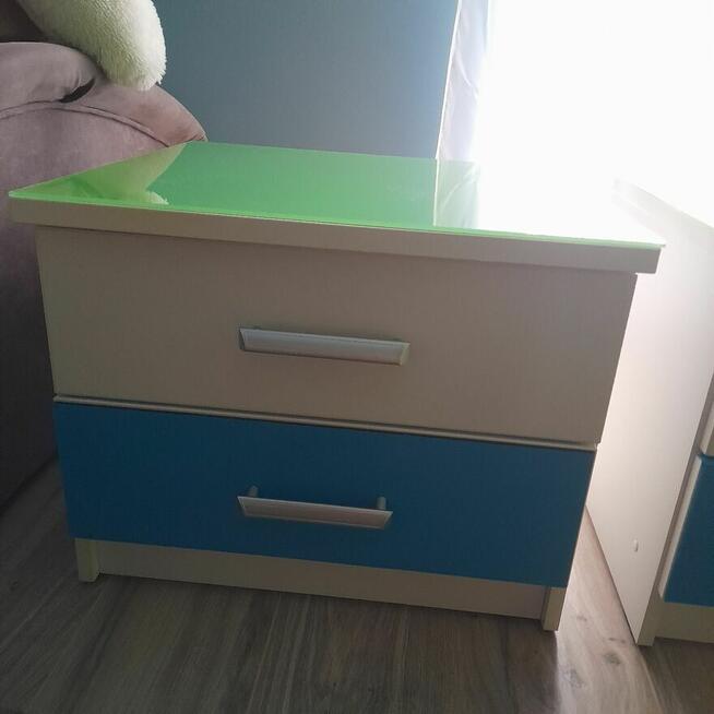 Szafka nocna 2 szt zielona niebieska
