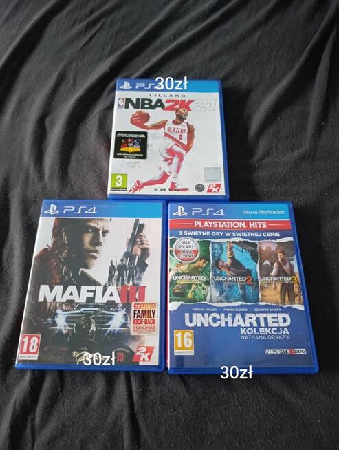 Sprzedam 3 gry na PlayStation 4