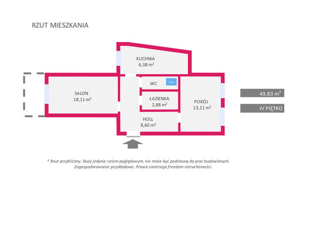 Przestronne dwupokojowe mieszkanie os. Odrodzenia