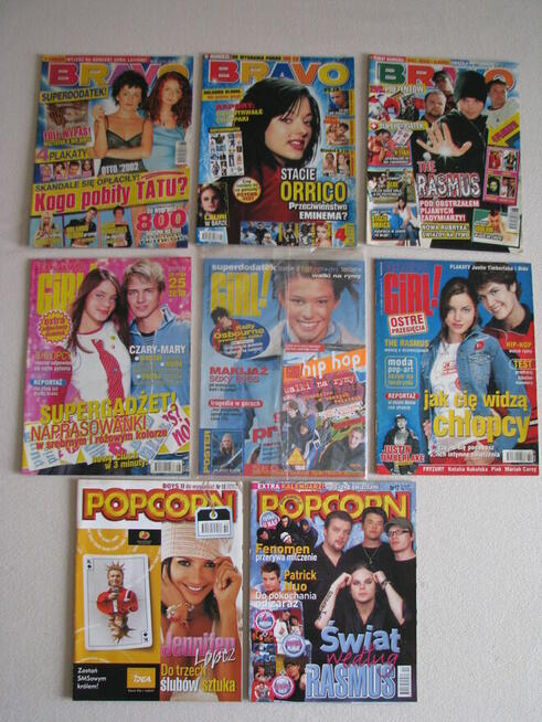 Magazyn Bravo, Bravo Girl, Popcorn z 2003 r. dodatki plakaty