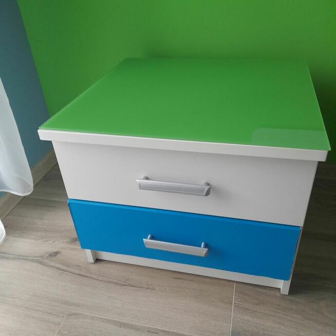 Szafka nocna 2 szt zielona niebieska