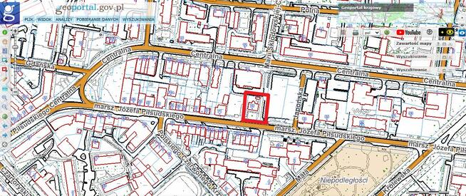 Zabudowana działka usługowo-mieszkalna w Centrum