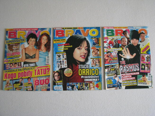 Magazyn Bravo, Bravo Girl, Popcorn z 2003 r. dodatki plakaty