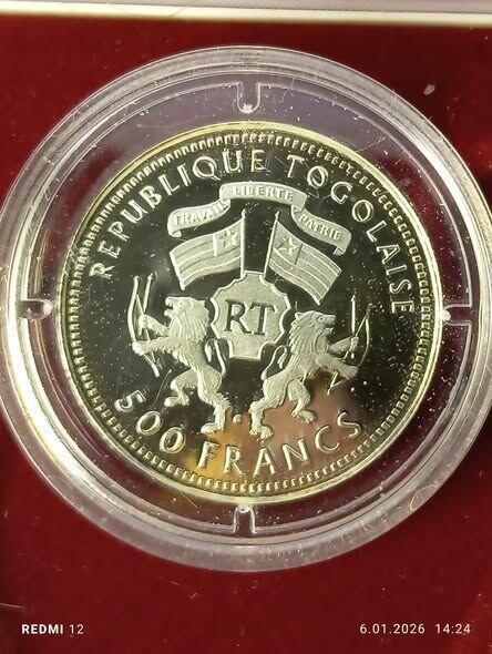 Togo 500 franków, 2000 r. Żaglowiec „Gorch Fock”