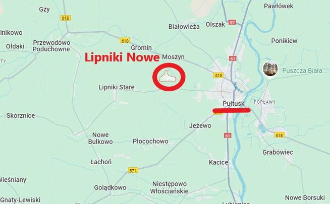 11 wydzielonych działek z drogą