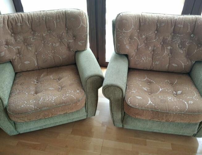 Duża niemiecka półokrągła sofa + 2 fotele bardzo dobry stan