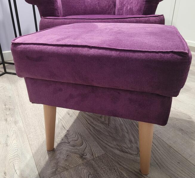 Fotel model Lund uszak marki Puszman plus podnóżek/pufa