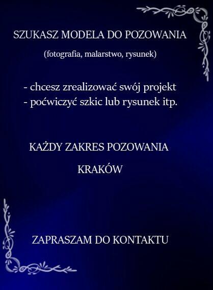 Pozowanie model fotografia, rysunek Krakow