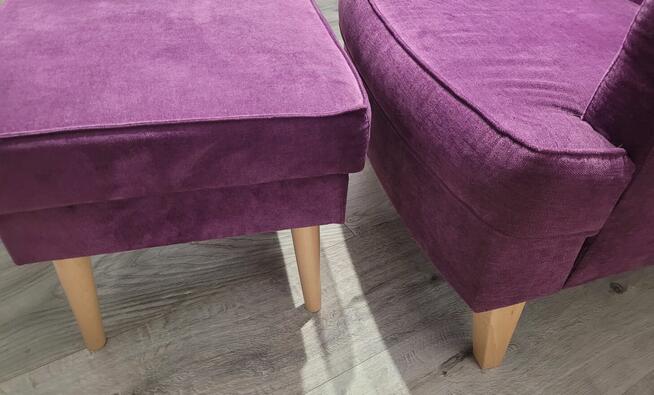 Fotel model Lund uszak marki Puszman plus podnóżek/pufa