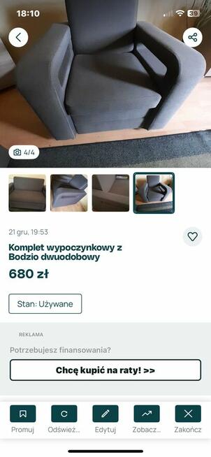 Sprzedam komplet wypoczynkowo-sypialniany