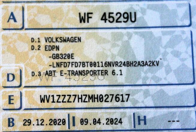 Volkswagen Transporter Elektryk Maxi SalonPL FV23% Reflektory LED Android-Apple Parktronic