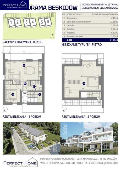 Mieszkanie Ustroń, Myśliwska