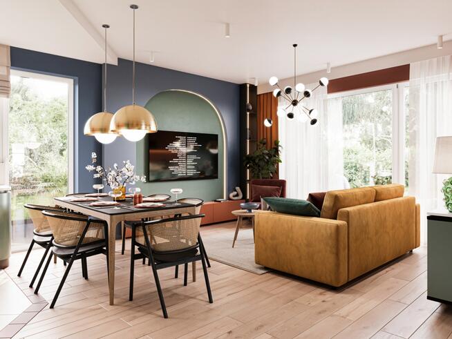 Dom na zamkniętym osiedlu w zielonym Otominie